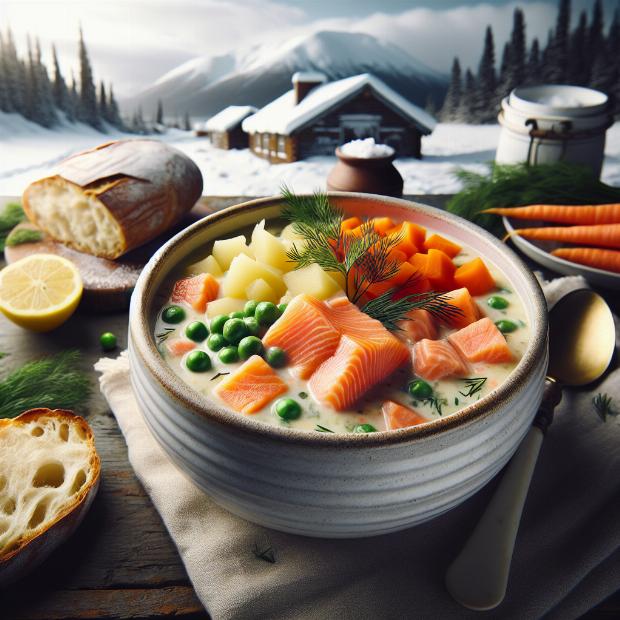 Alaskan Salmon Chowder Classic – A Taste of the Wilderness